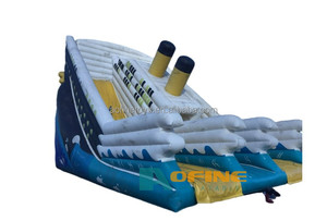 Tobogán inflable <span class=keywords><strong>Titanic</strong></span> para barco, tobogán seco de doble carril inflable <span class=keywords><strong>Titanic</strong></span> para niños