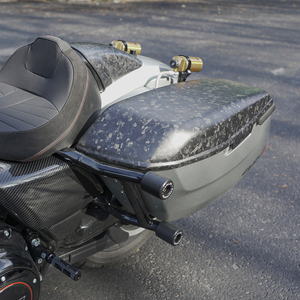 Couvercle supérieur de boîte latérale de moto, modèle audio en fibre de carbone forgé mat pour <span class=keywords><strong>Harley</strong></span> Touring CVO Street Glide 2023-2025 - Product Image 5