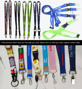 Lanière personnalisée avec logo imprimé, porte-badge, lanière en polyester pour carte d'identité et porte-clés en PVC - Product Image 5