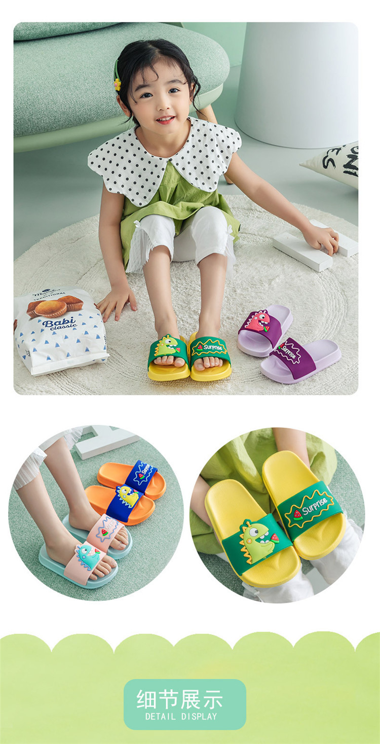 Custom Slippers Summer Kids Flip Flops Cartoon Fruit Beach Sandals Shoes Children Slippers