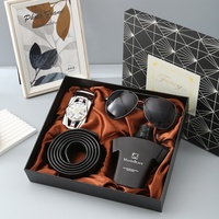 Set Hadiah Pria Parfum Ulang Tahun Jam Tangan Fashion Pria Kacamata Hitam Dompet Sabuk Parfum Set Parfum Hadiah Pria