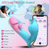 Ferngesteuerter Vibrator mit App-Steuerung, Einsetzbarer Stoßvibrator, Leistungsstarkes Vibrations-Ei, Masturbator, Erwachsenen-Sexspielzeug