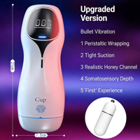 Jouet Masturbateur Masculin Automatique Inversé Étanche pour Adultes, Dispositif de Masturbation en Silicone Effet Peau Naturelle, Jouets Personnalisés pour Adultes