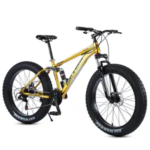 26 "21 velocidade Do Pneu Rígida Liga garfo de Suspensão Areia Neve Praia Cruiser Bicicleta Gordura