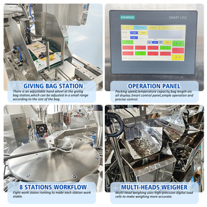 Máquina Empacadora de Alimentos Totalmente Automática, Rotativa, para Bolsas Doypack, de Acero Inoxidable, para Pesar Granos, Nueces y Otros Alimentos - Product Image 2