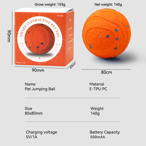 Nouveau <span class=keywords><strong>jouet</strong></span> électrique pour animaux de compagnie en E-TPU rechargeable par USB, écologique, non toxique, balle de <span class=keywords><strong>jouet</strong></span> électrique pour animaux de compagnie, batterie longue durée 400 mAh, résistant aux morsures, <span class=keywords><strong>jouet</strong></span> pour <span class=keywords><strong>chien</strong></span> - Product Image 6