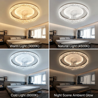 Lámpara LED de Techo Empotrada Ahorradora de Energía con Silueta Artística, Redonda, con 3 Colores Cambiables, para Sala de Estudio