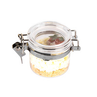 Vente en gros de pots alimentaires hermétiques en plastique PS de 90 ml, pots pour herbes médicinales, coupes à fruits, coupes à dessert jetables transparentes avec couvercle