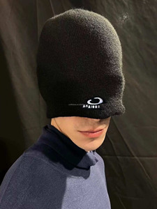 Bonnet de ski de luxe brodé avec logo, motif sport original, pour homme, masque tricoté transparent pour la neige - Product Image 2