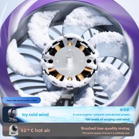 Ventilateur USB portable 100 vitesses, nouveau modèle, à clipser, rechargeable, avec affichage numérique, silencieux, mural, pour dortoir et bureau – Vente chaude