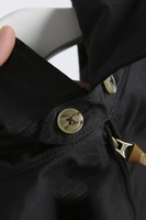 Veste bomber noire en satin sur mesure imperméable à l'eau, grande taille, à fermeture éclair, pour homme, vente chaude