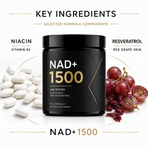 Complément alimentaire NAD+ Premium pour adultes, capsule antioxydante active 1000mg 1500mg NAD+ Nicotidamide Resvératrol Vitamine C sans produits laitiers - Product Image 2
