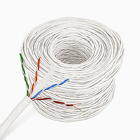 Harga Pabrik Kabel Ethernet Shibei Cat6A FTP UTP Tembaga Bebas Oksigen Solid 4 Pasang 23AWG Terperisai 500MHz LAN 305m Outdoor IP