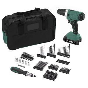 20V Cordless Drill 101-Piece <b>Set</b> Keyless Chuck High <b>Torque</b> 50Nm Battery Powered Electric Drill Kit For DIY Projects - Product Image 1