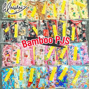 웨이웨이 도매 맞춤 프린트 테리 대나무 아기 롬퍼 이중 지퍼 유아 파자마 유니섹스 긴팔 잠옷 - Product Image 1