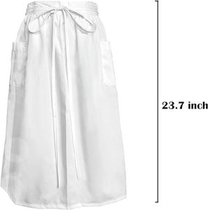 Cổ Điển Trắng Tạp Dề Maid Trang Phục Victoria Tạp Dề Với 2-Túi Frilly Cho Nấu Ăn Nướng Cosplay - Product Image 6