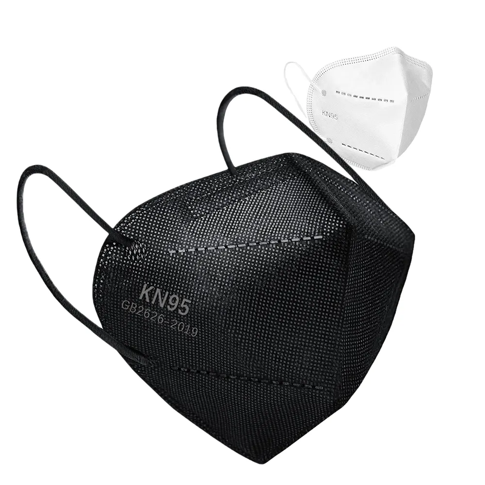 Masque anti-poussière KN95 à la mode avec logo personnalisé du fabricant Masque anti-poussière blanc noir respirateur moulé