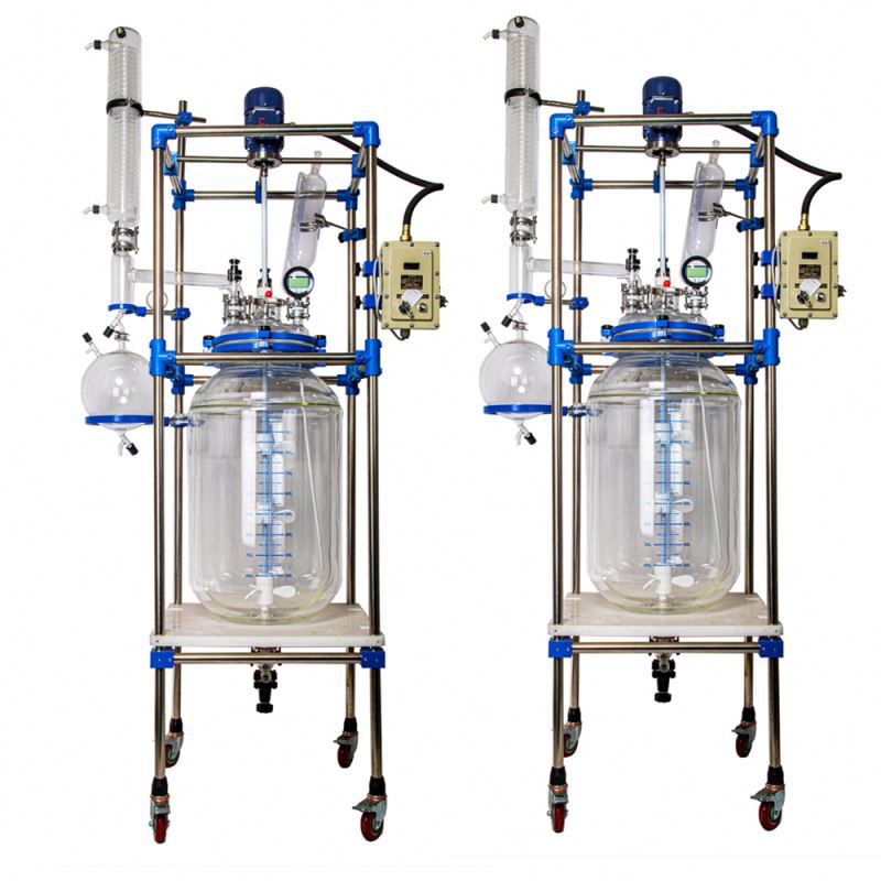 КБД, экстракция конопли, герметизирующая партия, стеклянный реактор для пилотного производства