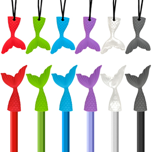 Collar Mordedor de Silicona de Grado Alimenticio con Diseño de Sirena, Cadena de Cuerda, Suave, Sensorial, para Niños, Libre de BPA, Juguete para Autismo, ¡Gran Venta! - Product Image 1