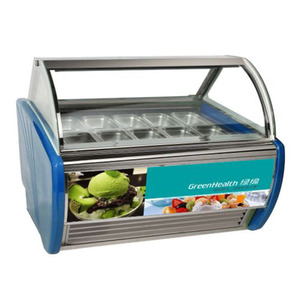 Vitrines réfrigérées <span class=keywords><strong>pour</strong></span> glaces Green Health, 10 plateaux, petite taille, température unique, <span class=keywords><strong>vitrine</strong></span> à gelato - Product Image 2
