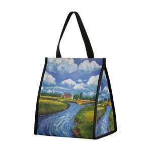 School Events Autism Awareness Bags Charity Fundraising Kids Artwork Printing Custom School Lunch Tote Bag Lunch Bag - Product Image 1