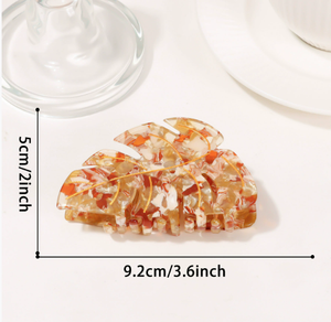 Pinza de Pelo con Forma de Hoja de Plástico PVC de 9.2cm, Diseño Nuevo de Youce, Impermeable, para Uso Diario, Primavera, Verano, Otoño, Moda - Product Image 6