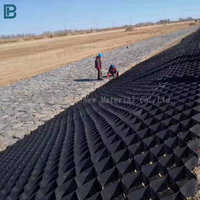 Système de confinement cellulaire extérieur BinBo HDPE Geocell avec matériau PP durable, capacités de conception de modèle 3D, garantie de 5 ans