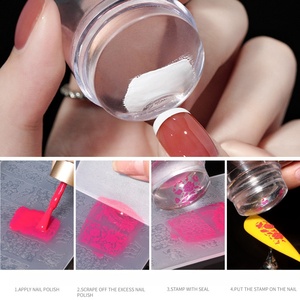 Vente chaude Silicone Couleur Français Nail Art Estampage <span class=keywords><strong>Kit</strong></span> pour Manucure Plaque Timbre Polonais <span class=keywords><strong>Pochoir</strong></span> Modèle Joint Stamper pour Salon Art - Product Image 3