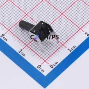 TS66135ZJ 022 Tactile Switch Bent Lead Through Hole-4P,7.3x6.1mm Single Pole Single Throw Round Button 2.5N Right Angle Insert - Product Image 2