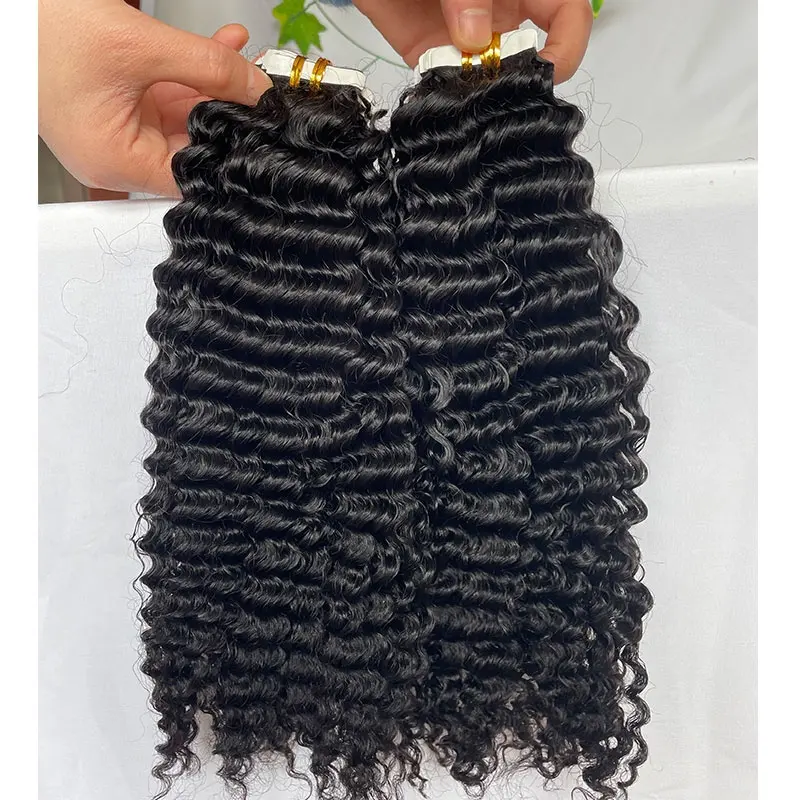 Nastro per capelli ricci birmani all'ingrosso non trattato per capelli vergini ricci birmani grezzi 8 "-30" colore naturale con prezzo di fabbrica