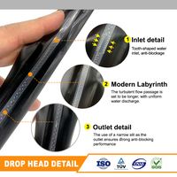 Plentirain Nouveau ruban goutte-à-goutte plat noir de haute qualité en PE, diamètre 16 mm, espacement des émetteurs personnalisable, épaisseur, imprimé au laser