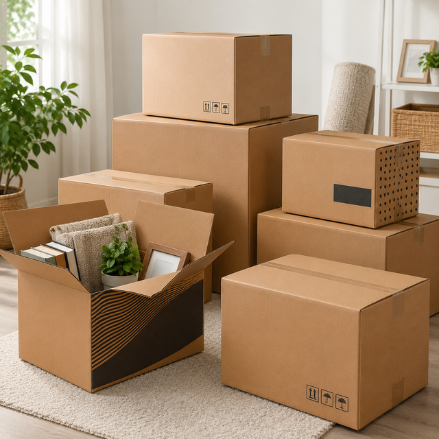 Custom Strong Cartons Decorated  Double Wall Corrugated Cardboard Shipping Boxes for Fried Chicken Moving