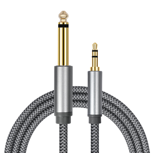 Cable de Audio Estéreo de 3.5mm a 6.35mm, Cable de Audio TRS Macho de 6.35 1/4" a Macho de 3.5 1/8" para Guitarra, Laptop, Altavoz de Cine en Casa - Product Image 2
