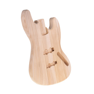 Cuerpos de guitarra de paulownia al por mayor, sin acabar, tipo barril, 4 cuerdas, modelo J, en venta - Product Image 3
