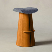 Tabourets de bar et de comptoir en bois massif de style nordique, avec assise ergonomique, pour cuisine, en vente