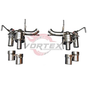 Système d'échappement Vortex SS304 Valvetronic pour Ferrari FF F151 6.3L V12 2011-2016, silencieux de performance avec embouts quadruples argentés - Product Image 1