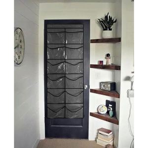 12-Grid Transparent Pocket Hanging <b>Shoe</b> Rack Closet Door <b>Storage</b> <b>Shoe</b> Rack Hanger - Product Image 2
