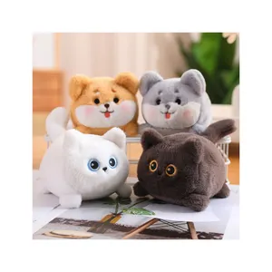 Custom Small Size Soft Cute Cat and Dog Plush Animals Toys Cartoon Baby Kitty Puppy