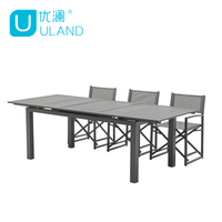 Uland – chaise de directeur en tissu textilène en bois de couleur unie pour l'extérieur, fonction pliable, chaise de plage et de Camping