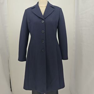 Abrigo Largo Vintage de Lana para Mujer ALBBCBS015, 50% Lana, 50% Poliéster, Cuello Camisero, Botones, Bolsillos - Product Image 4