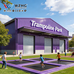 Parque de Trampolines Mega, Construcción de Acero, Ingeniería de Alta Calidad, Económico y Robusto, 50m de Longitud, Calidad Premium - Product Image 1
