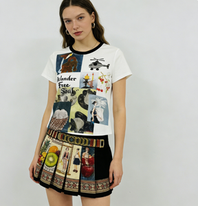 T-shirt estival décontracté pour femme, style grunge et fairycore, esthétique Wander Free Soul, 100% coton jersey imprimé, séchage rapide - Product Image 5