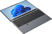 Laptop bisnis 15.6 inci, hard disk tipis bisnis abu-abu gelap 1920*1080p 1k display layar core i7 cpu 16GB memori 512GB ssd