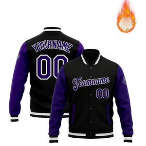 Op Maat Gemaakte Heren <span class=keywords><strong>Baseball</strong></span> Jack In College-Stijl Duurzaam En Modieus Met Teamnaam En College Print Patroon - Product Image 1