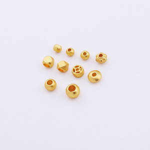 Металлические бусины для рукоделия оптом, 2,5 мм, импортные из Китая, эфиопские граненые круглые бусины из латуни - Product Image 3