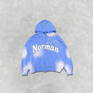 Tùy chỉnh-thực hiệ<span class=keywords><strong>n</strong></span> người đà<span class=keywords><strong>n</strong></span> ông giả<span class=keywords><strong>n</strong></span> dị Hoodies/Áo <span class=keywords><strong>n</strong></span>ỉ chất lượng cao appliqué thêu đau khổ rửa phong cách một mùa đông thiết yếu - Product Image 3