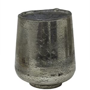 Bougeoir votif de bougie antique plaqué argent brut en verre de décoration pour décorations faites à la main - Product Image 1