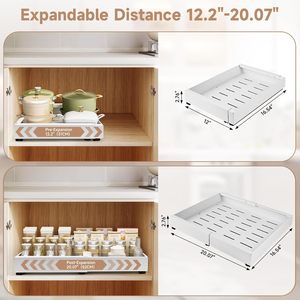 Extendable Kitchen Slide Out Sliding Drawer Pull Out Shelf Cabinet Organizer Drawers Expandable Pull Out Cabinet Organizer - Product Image 2