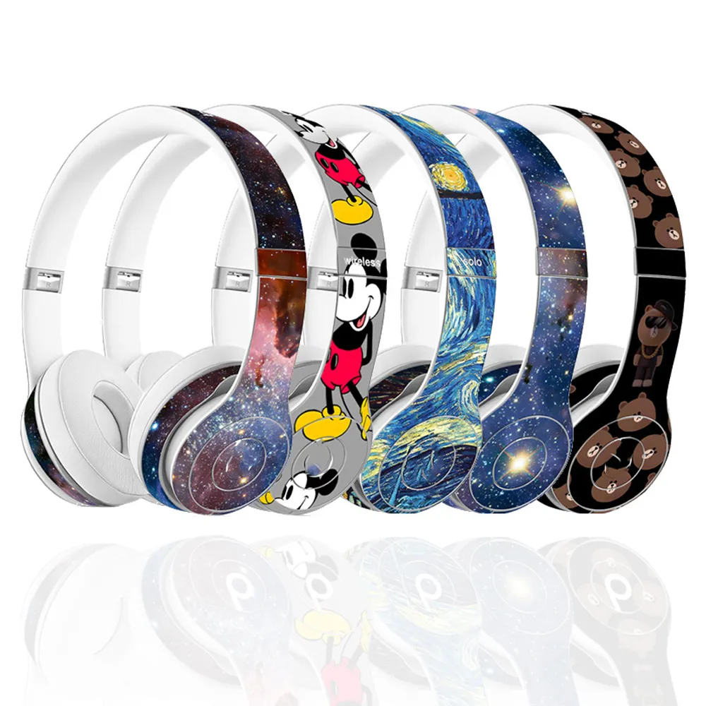 New design removable headphones protective Decal Skin earphones stickers skin for solo 2 3