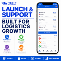 Aplicación de Mercado de Transporte de Carga Personalizada, Desarrollo de Aplicaciones para iOS y Android con Publicación de Cargas y Combinación de Camiones, LionCreate